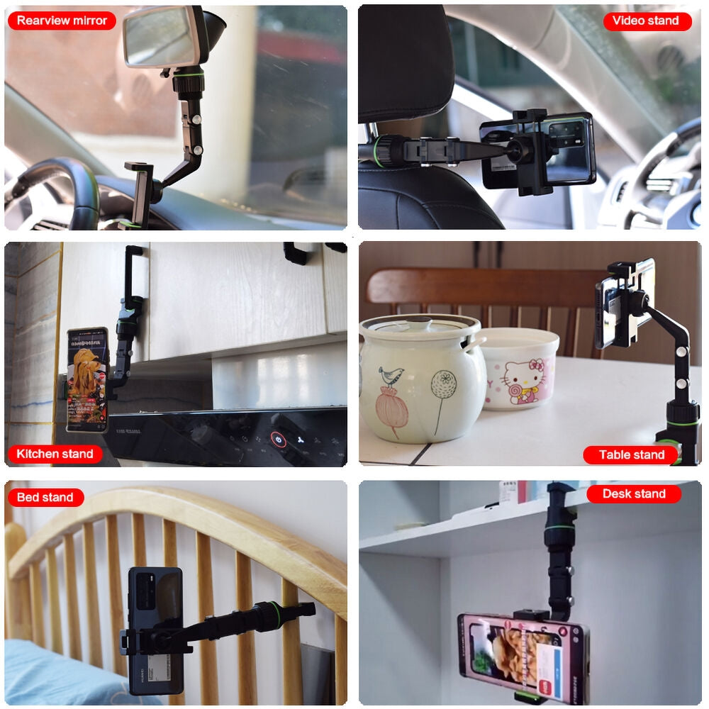 Support de Téléphone pour Rétroviseur de Voiture – Rotation 360°