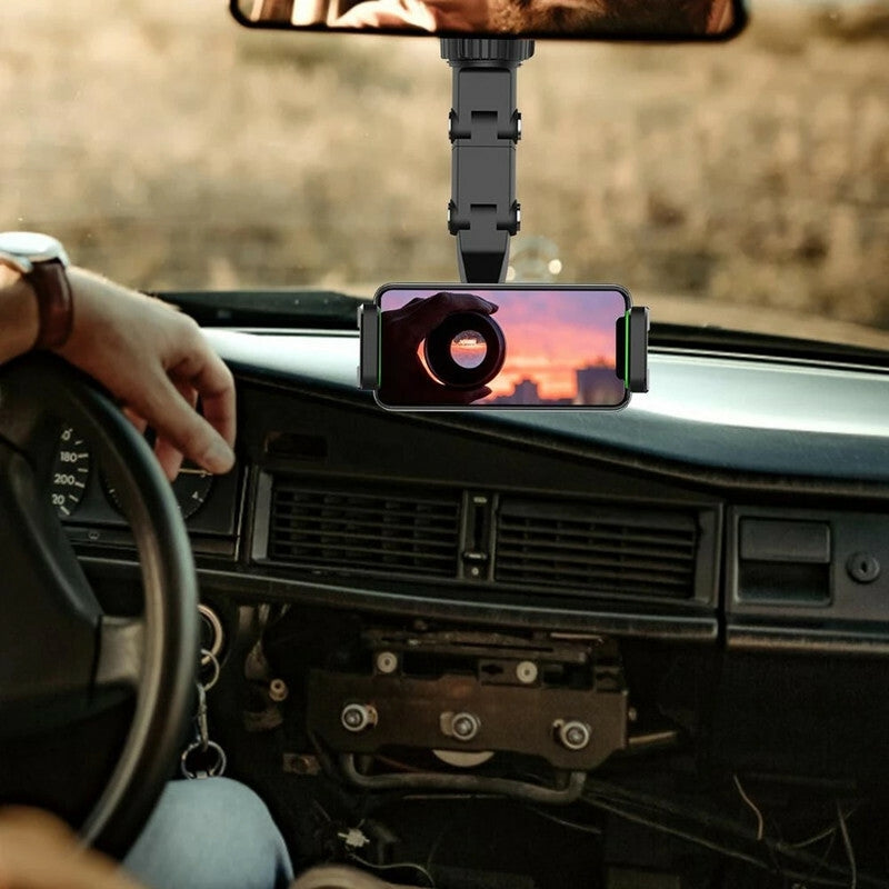 Support de Téléphone pour Rétroviseur de Voiture – Rotation 360°