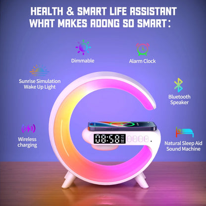 atmosphere veilleuse chargeur de telephone sans fil-haut parleur bluetooth