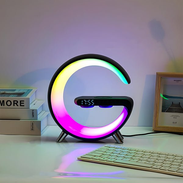 atmosphere veilleuse chargeur de telephone sans fil-haut parleur bluetooth