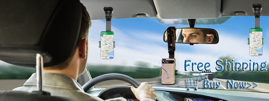 Support de Téléphone pour Rétroviseur de Voiture – Rotation 360°