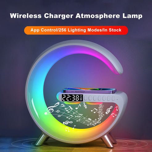 atmosphere veilleuse chargeur de telephone sans fil-haut parleur bluetooth