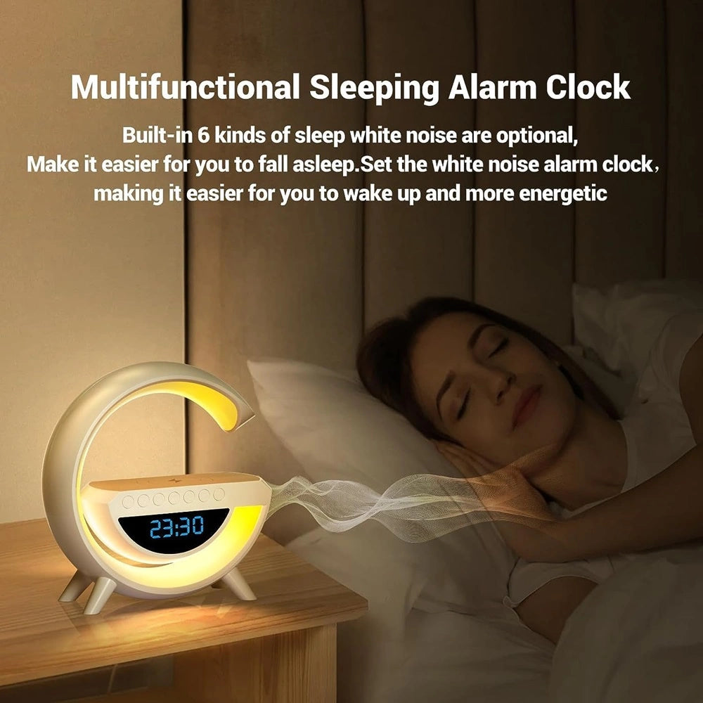 atmosphere veilleuse chargeur de telephone sans fil-haut parleur bluetooth