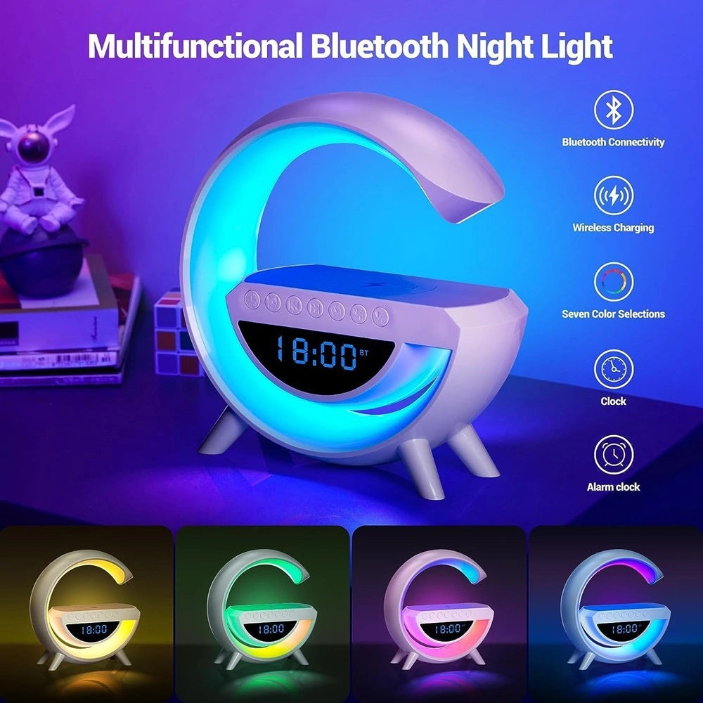 atmosphere veilleuse chargeur de telephone sans fil-haut parleur bluetooth
