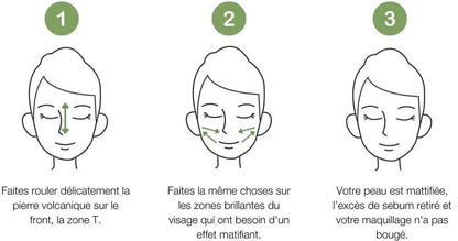 Pierre Volcanique Anti-Brillance pour Peaux Grasses