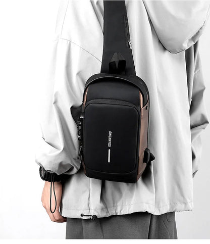 🧳 Toptier-Business™ - Sac de Poitrine Étanche pour Homme 🌧️