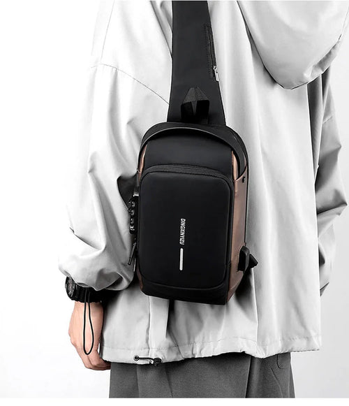 🧳 Toptier-Business™ - Sac de Poitrine Étanche pour Homme 🌧️