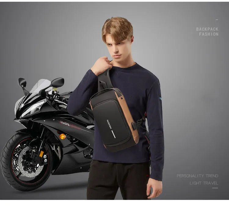 🧳 Toptier-Business™ - Sac de Poitrine Étanche pour Homme 🌧️